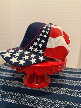 VTG NISSUN Strap Back Patriotic USA-Themed Adjustable Baseball Cap/Hat